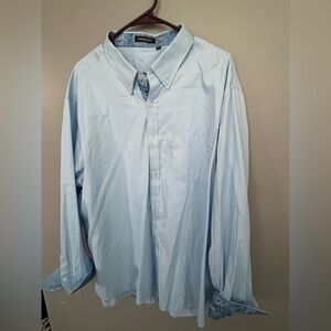 NWOT HISDERN Light Blue Men's Button-Down Shirt 3XL